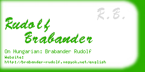 rudolf brabander business card